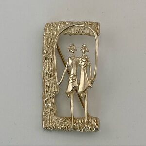 Roca Girls Sterling Vintage Heavy Brooch